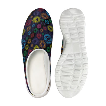 Colorful Seven Chakras Pattern Print Mesh Casual Shoes