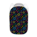 Colorful Seven Chakras Pattern Print Mesh Laundry Hamper