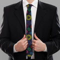 Colorful Seven Chakras Pattern Print Necktie