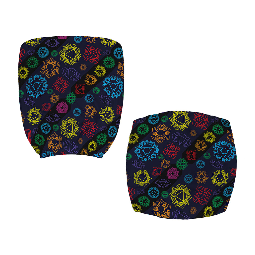 Colorful Seven Chakras Pattern Print Office Chair Cover