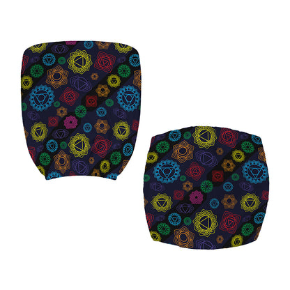 Colorful Seven Chakras Pattern Print Office Chair Cover