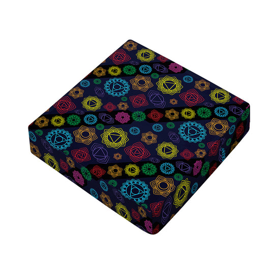 Colorful Seven Chakras Pattern Print Outdoor Seat Cushion Cover