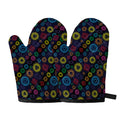 Colorful Seven Chakras Pattern Print Oven Mitts