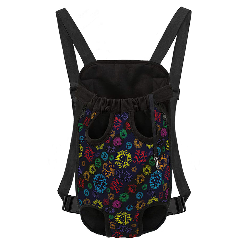 Colorful Seven Chakras Pattern Print Pet Carrier Backpack