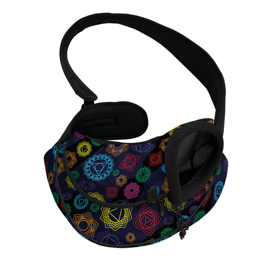 Colorful Seven Chakras Pattern Print Pet Sling Carrier