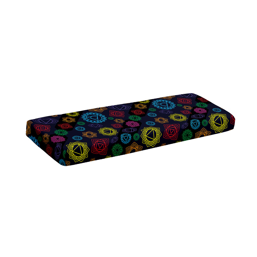 Colorful Seven Chakras Pattern Print Piano Keyboard Cover