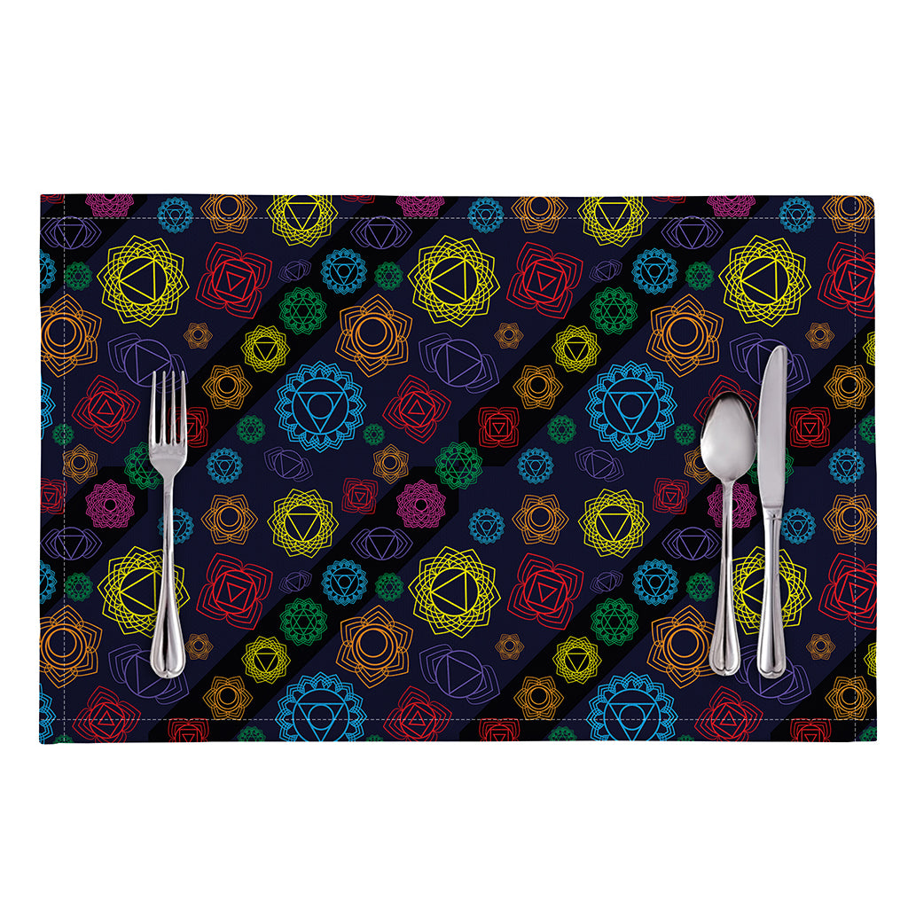 Colorful Seven Chakras Pattern Print Placemat