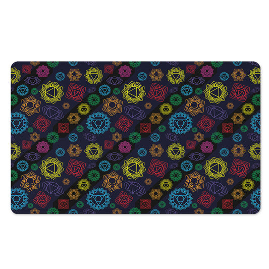 Colorful Seven Chakras Pattern Print Polyester Doormat