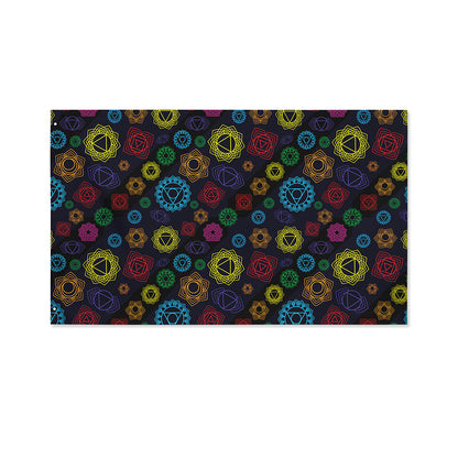 Colorful Seven Chakras Pattern Print Polyester Flag