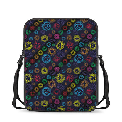 Colorful Seven Chakras Pattern Print Rectangular Crossbody Bag