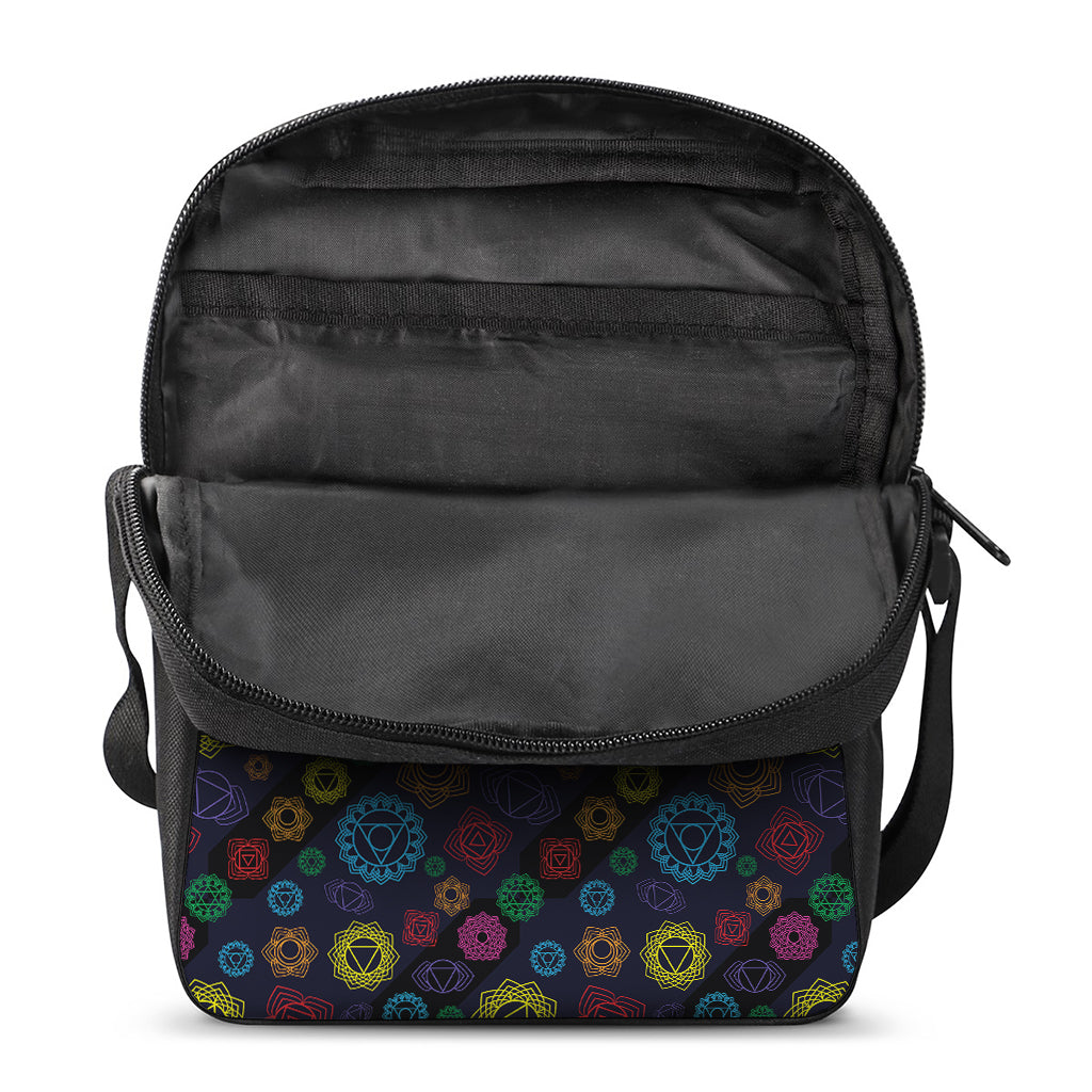 Colorful Seven Chakras Pattern Print Rectangular Crossbody Bag