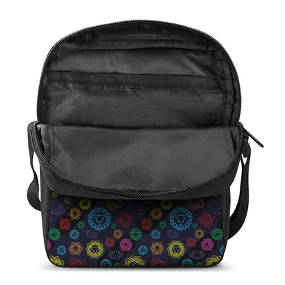 Colorful Seven Chakras Pattern Print Rectangular Crossbody Bag