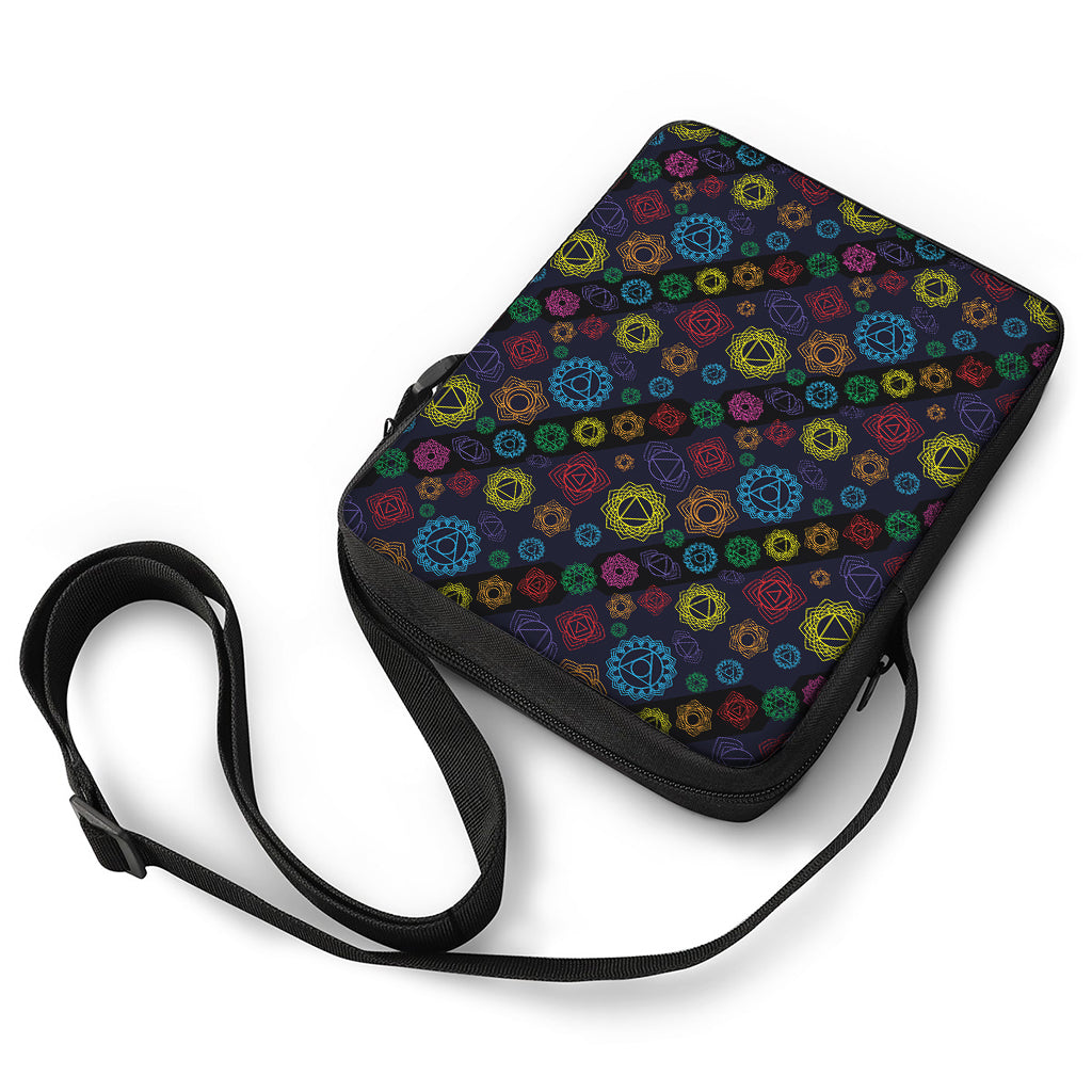 Colorful Seven Chakras Pattern Print Rectangular Crossbody Bag