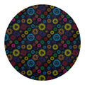 Colorful Seven Chakras Pattern Print Round Blanket