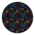 Colorful Seven Chakras Pattern Print Round Floor Mat