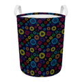 Colorful Seven Chakras Pattern Print Round Laundry Basket