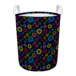 Colorful Seven Chakras Pattern Print Round Laundry Basket