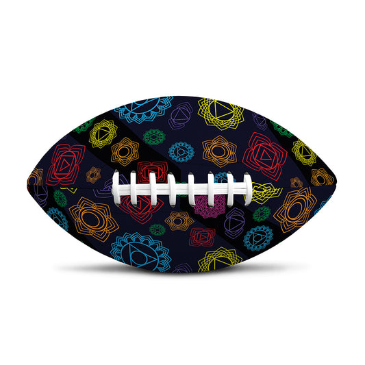 Colorful Seven Chakras Pattern Print Rugby Ball