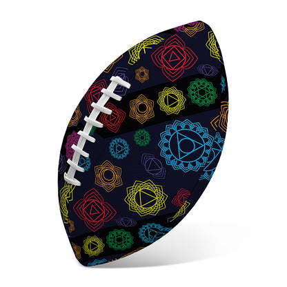Colorful Seven Chakras Pattern Print Rugby Ball