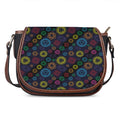 Colorful Seven Chakras Pattern Print Saddle Bag