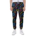 Colorful Seven Chakras Pattern Print Scuba Joggers