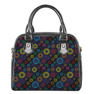 Colorful Seven Chakras Pattern Print Shoulder Handbag