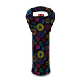 Colorful Seven Chakras Pattern Print Single Neoprene Wine Tote