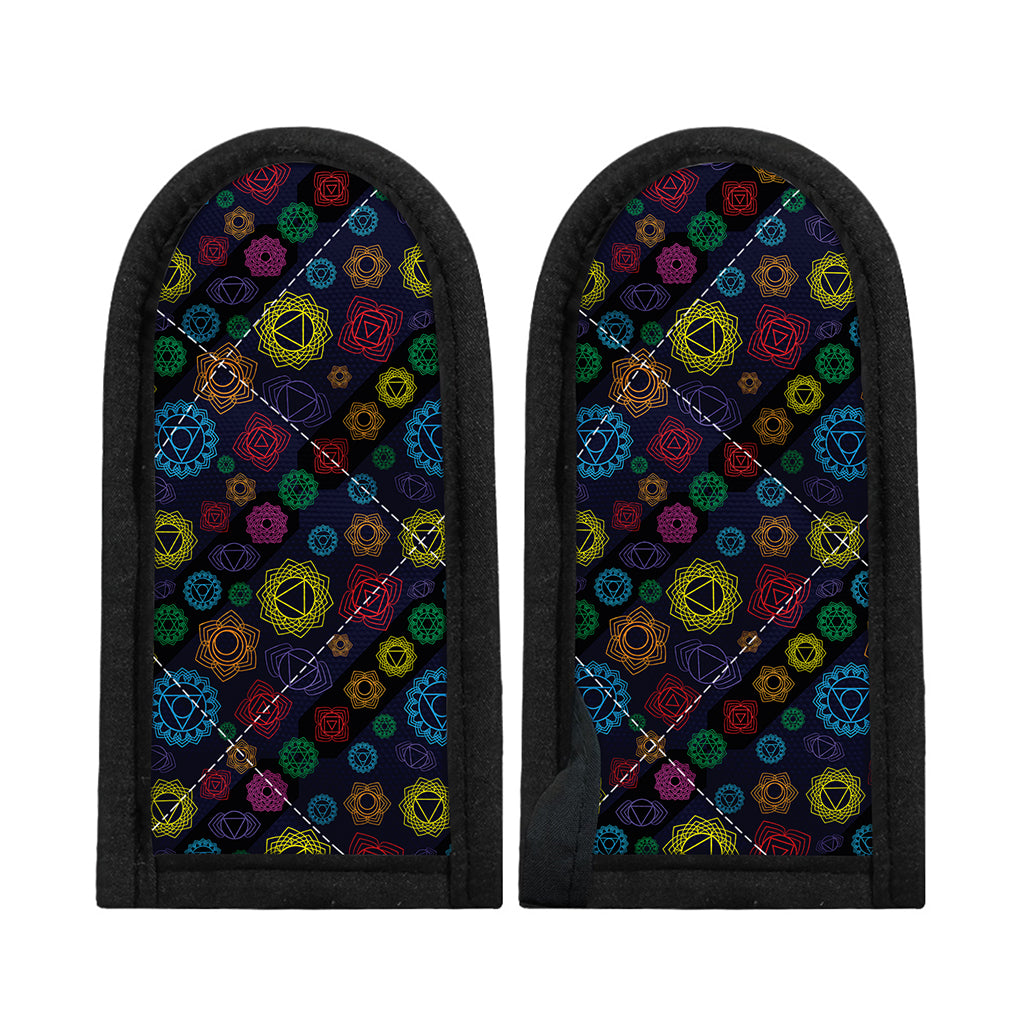 Colorful Seven Chakras Pattern Print Skillet Handle Cover