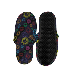 Colorful Seven Chakras Pattern Print Slippers