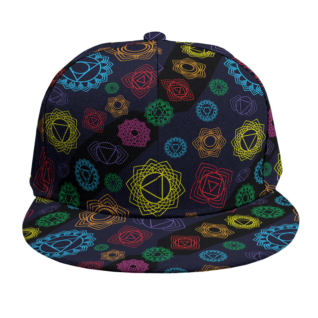 Colorful Seven Chakras Pattern Print Snapback Cap