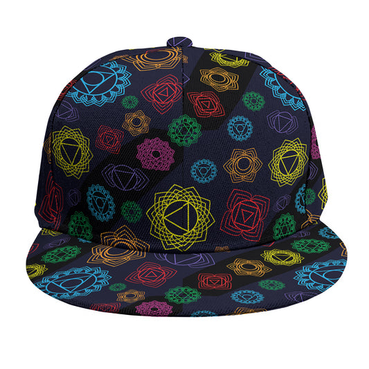Colorful Seven Chakras Pattern Print Snapback Cap