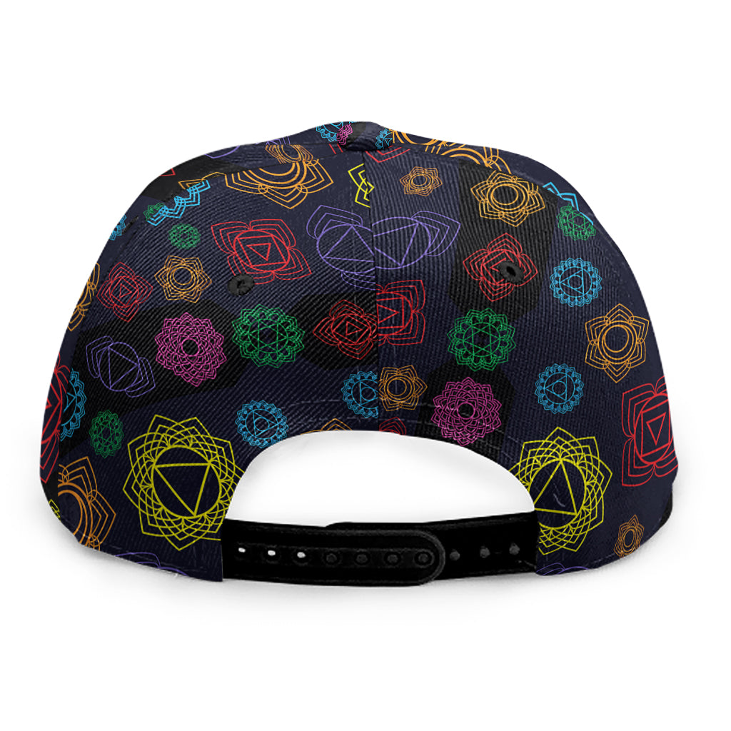 Colorful Seven Chakras Pattern Print Snapback Cap