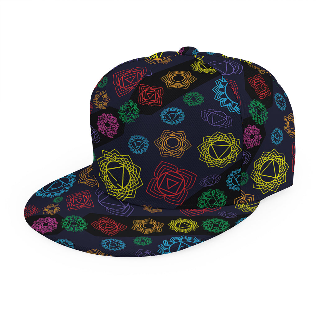 Colorful Seven Chakras Pattern Print Snapback Cap