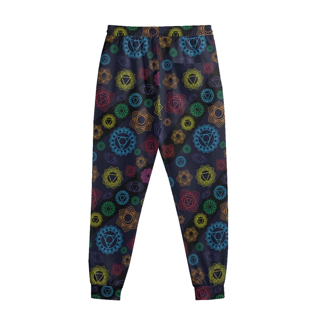 Colorful Seven Chakras Pattern Print Sweatpants
