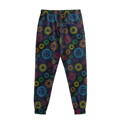 Colorful Seven Chakras Pattern Print Sweatpants