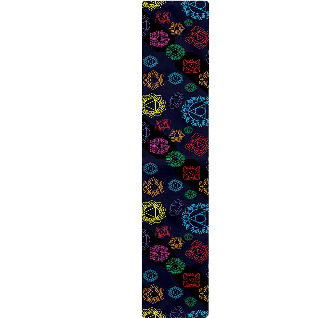 Colorful Seven Chakras Pattern Print Table Runner