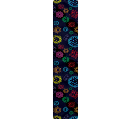 Colorful Seven Chakras Pattern Print Table Runner