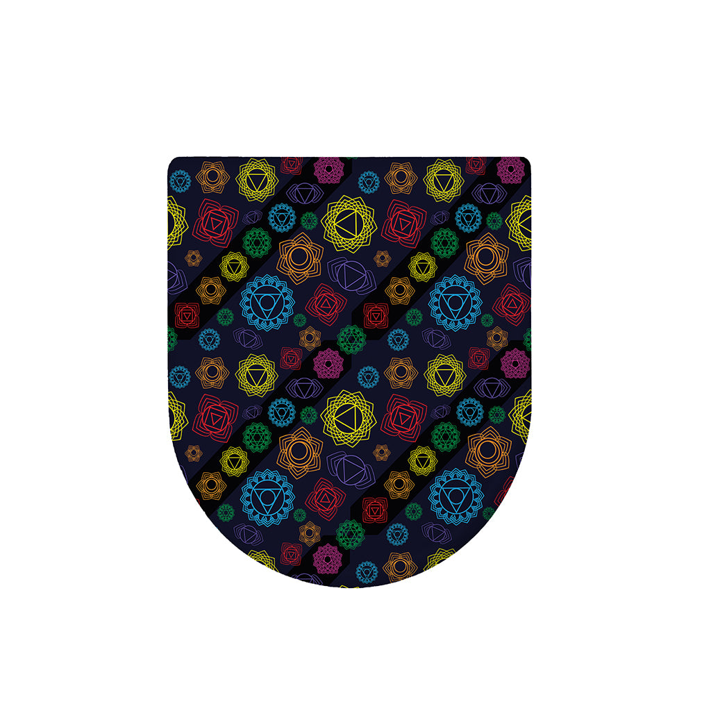 Colorful Seven Chakras Pattern Print Toilet Lid Cover