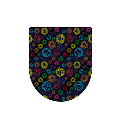 Colorful Seven Chakras Pattern Print Toilet Lid Cover