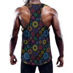 Colorful Seven Chakras Pattern Print Training Tank Top
