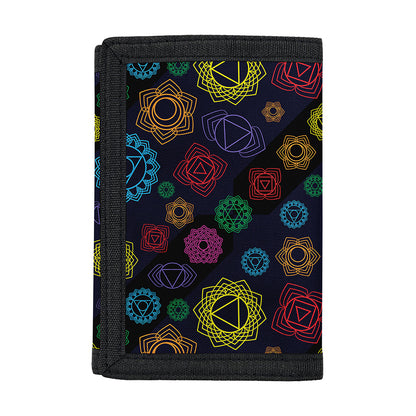 Colorful Seven Chakras Pattern Print Trifold Wallet
