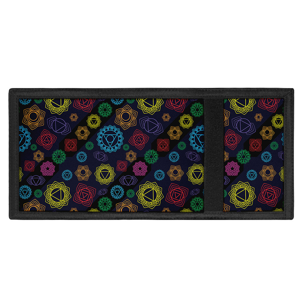 Colorful Seven Chakras Pattern Print Trifold Wallet
