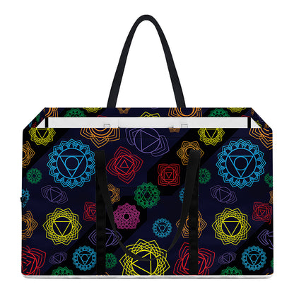 Colorful Seven Chakras Pattern Print Utility Tote Bag