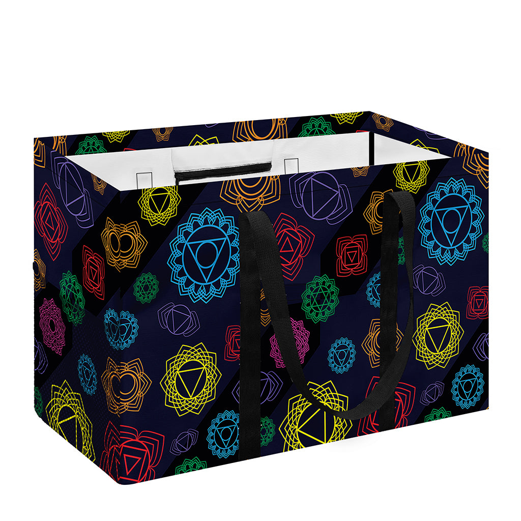 Colorful Seven Chakras Pattern Print Utility Tote Bag