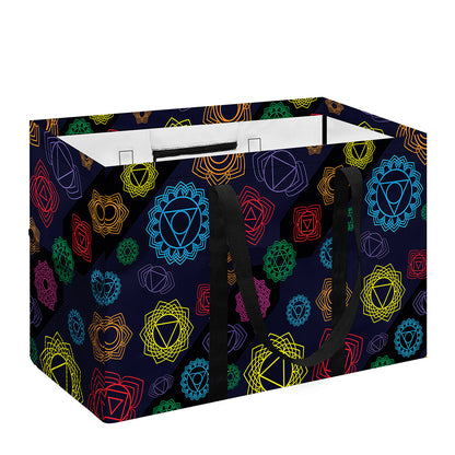 Colorful Seven Chakras Pattern Print Utility Tote Bag