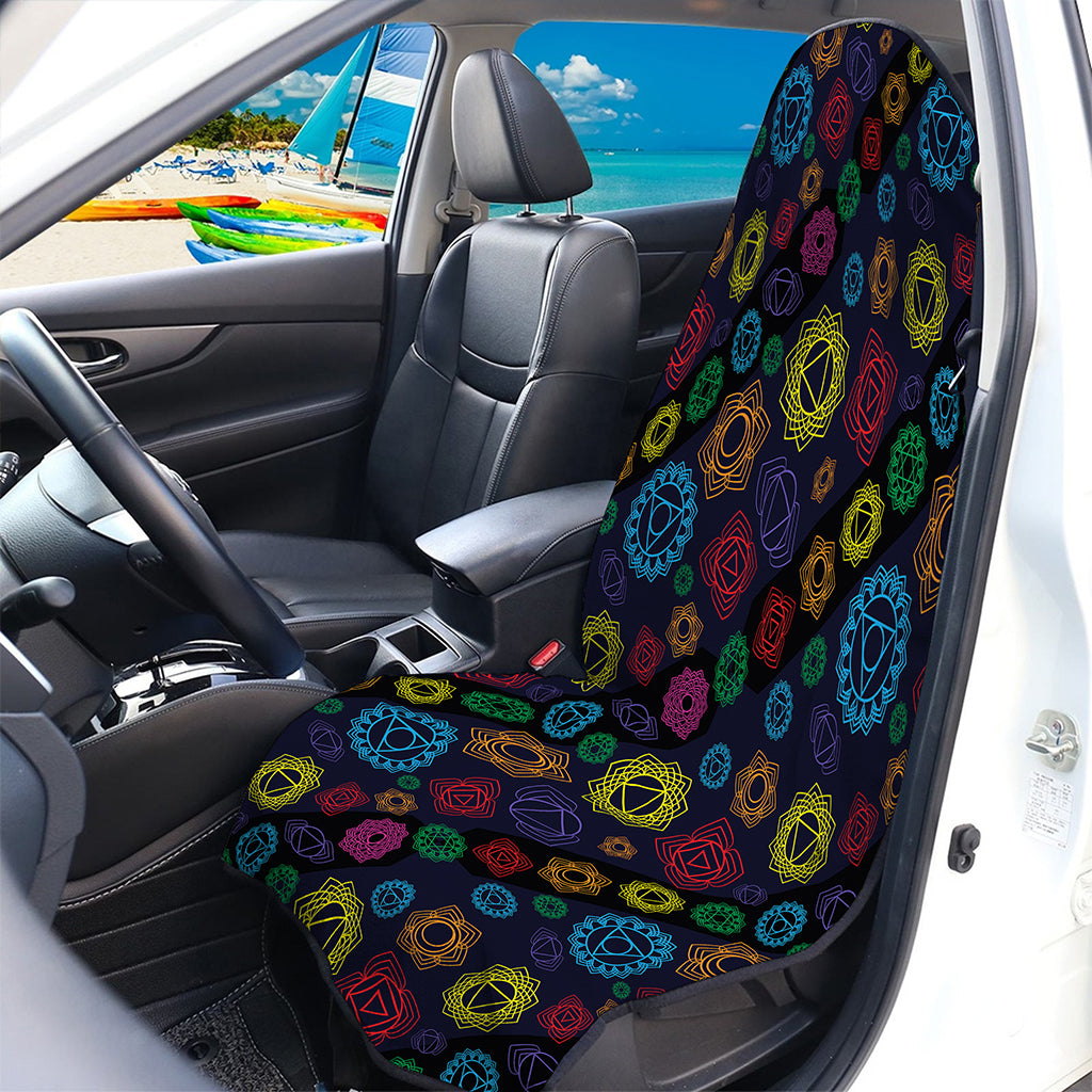 Colorful Seven Chakras Pattern Print Waterproof Car Seat Cover
