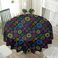 Colorful Seven Chakras Pattern Print Waterproof Round Tablecloth