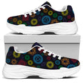 Colorful Seven Chakras Pattern Print White Chunky Shoes