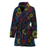 Colorful Seven Chakras Pattern Print Women's Bathrobe