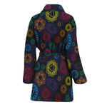 Colorful Seven Chakras Pattern Print Women's Bathrobe